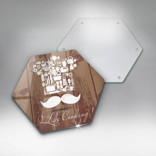 Kuchynská doska veľká zo skla I like cooking