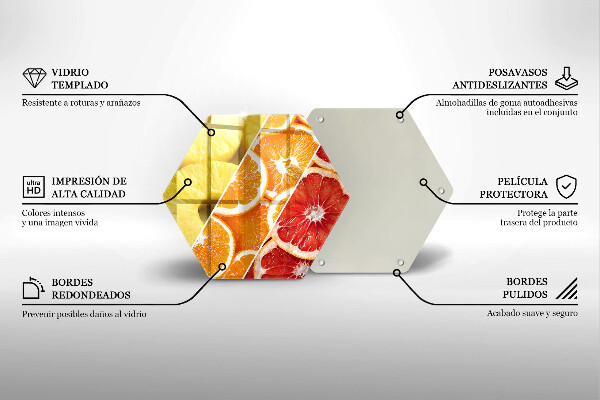 Kuchynská doska veľká zo skla Farebné ovocie