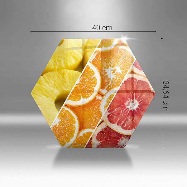 Kuchynská doska veľká zo skla Farebné ovocie