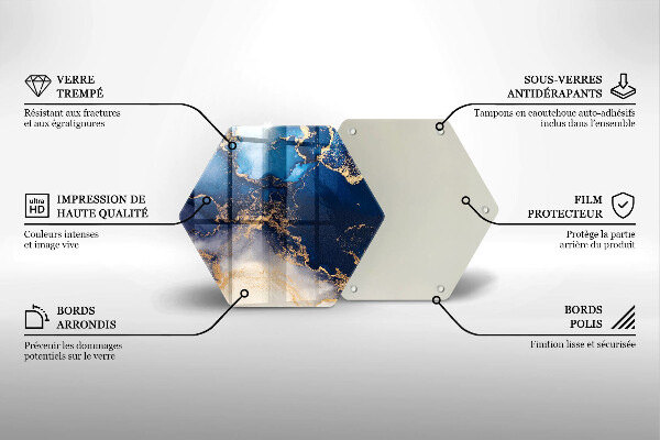 Kuchynská doska veľká zo skla Mramorová abstrakcia