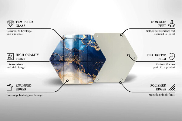 Kuchynská doska veľká zo skla Mramorová abstrakcia