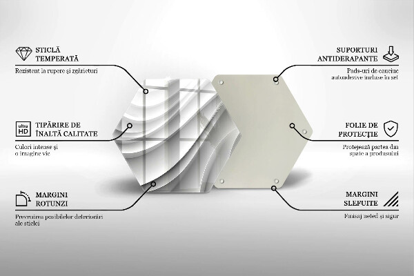 Kuchynská doska veľká zo skla Geometrické čiary