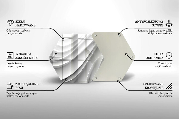 Kuchynská doska veľká zo skla Geometrické čiary