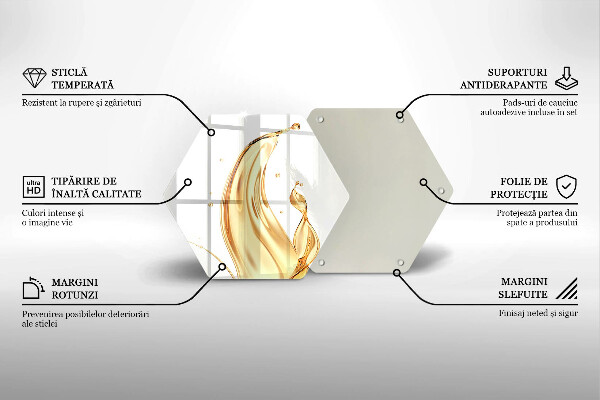 Kuchynská doska veľká zo skla olivový olej