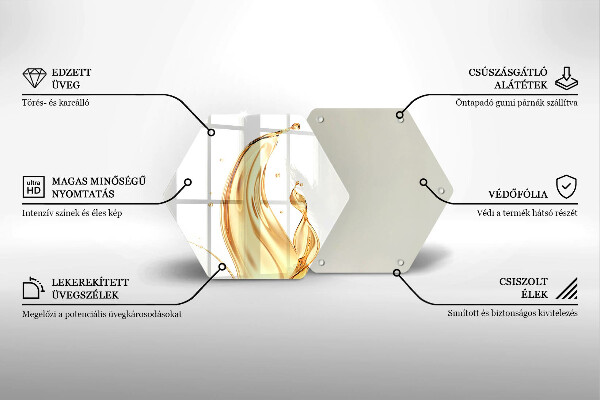 Kuchynská doska veľká zo skla olivový olej