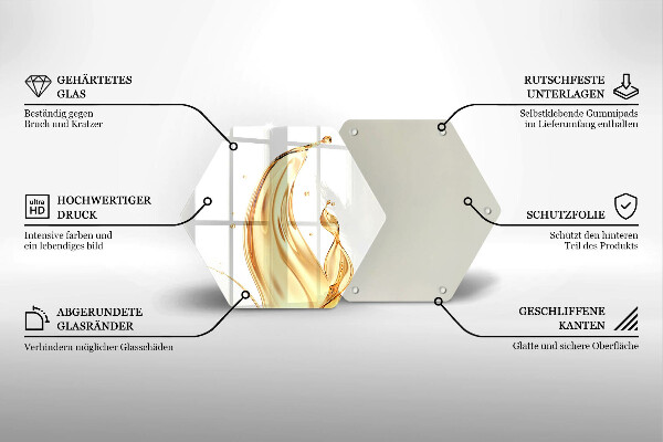 Kuchynská doska veľká zo skla olivový olej