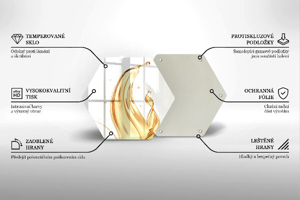 Kuchynská doska veľká zo skla olivový olej