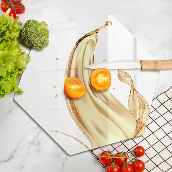 Kuchynská doska veľká zo skla olivový olej