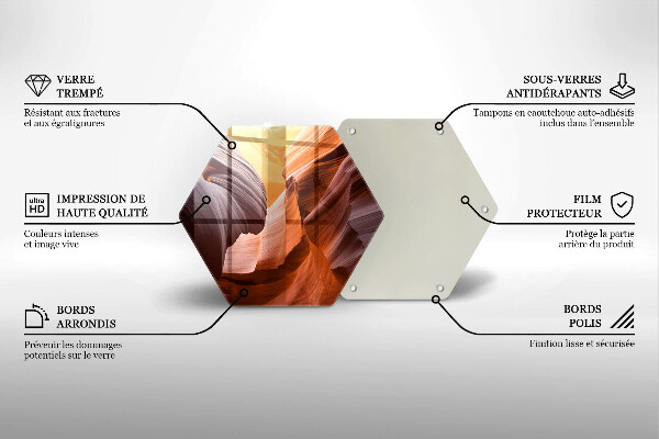 Kuchynská doska veľká zo skla Grand Canyon