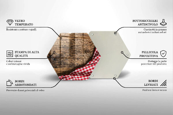 Kuchynská doska veľká zo skla Drevený stôl