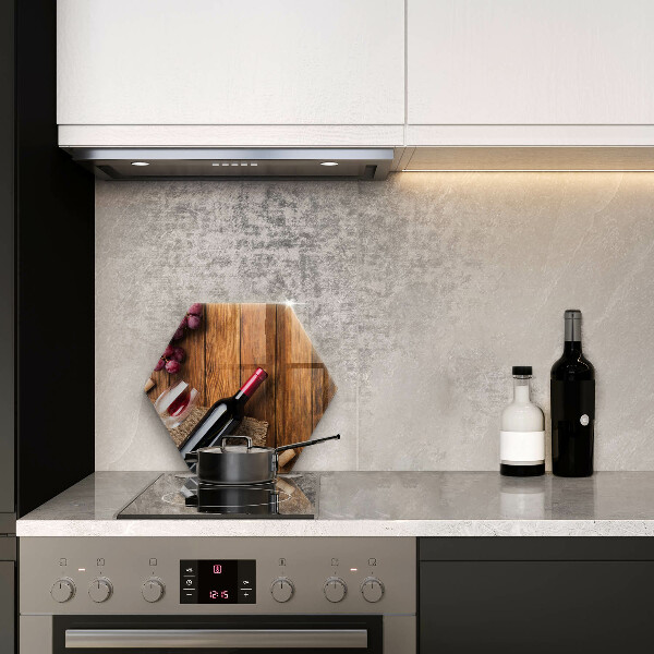 Kuchynská doska veľká zo skla Fľaša červeného vína