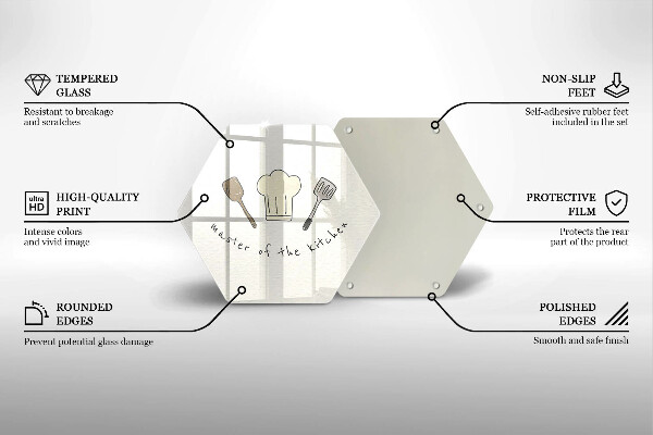 Kuchynská doska veľká zo skla Master of the Kitchen