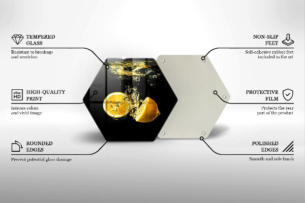 Kuchynská doska zo skla Šťavnaté citrónové ovocie