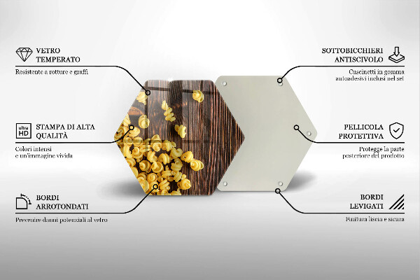 Kuchynská doska veľká zo skla Cestoviny na stole
