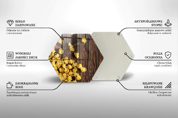 Kuchynská doska veľká zo skla Cestoviny na stole