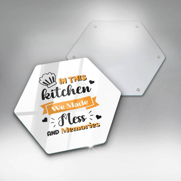 Kuchynská doska veľká zo skla In this kitchen we made mess and memories