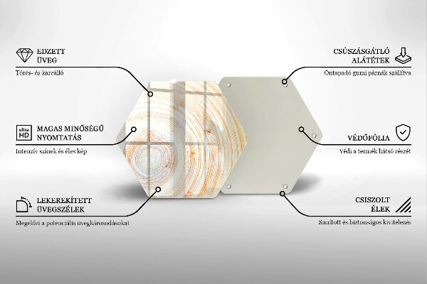 Kuchynská doska veľká zo skla Textúra dreva