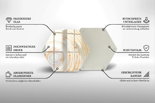 Kuchynská doska veľká zo skla Textúra dreva