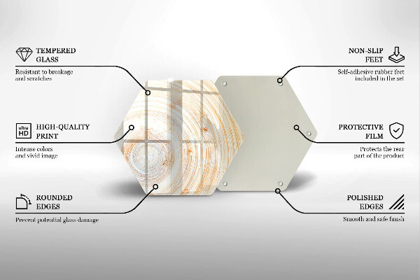 Kuchynská doska veľká zo skla Textúra dreva