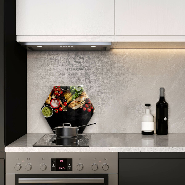 Kuchynská doska veľká zo skla Talianske prísady a koreniny