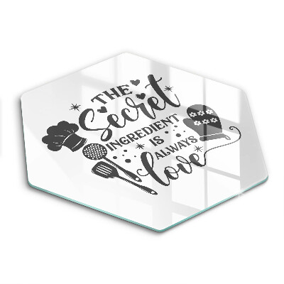 Kuchynská doska veľká zo skla Nápis veta