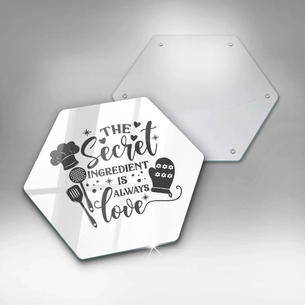 Kuchynská doska veľká zo skla Nápis veta