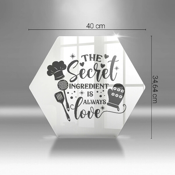 Kuchynská doska veľká zo skla Nápis veta