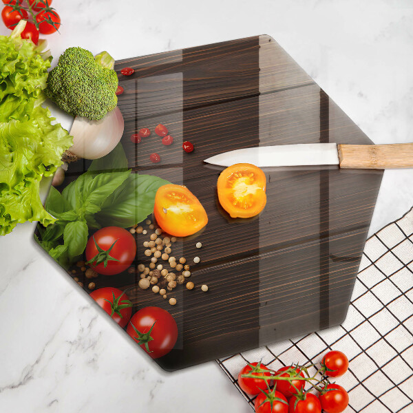 Kuchynská doska veľká zo skla Zelenina na stole