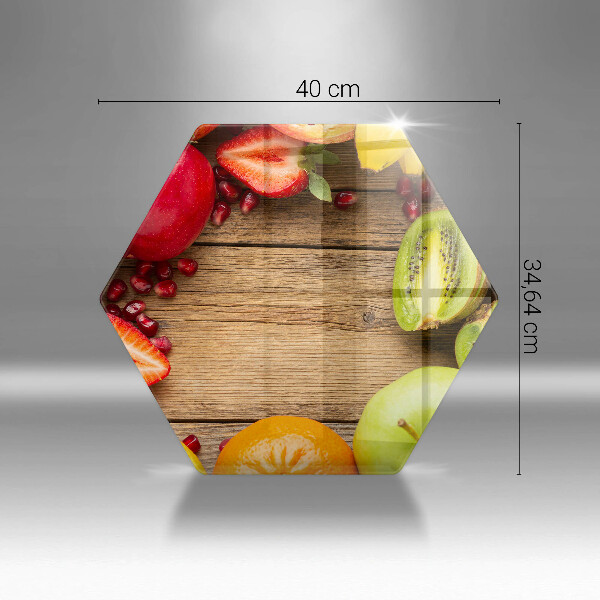 Kuchynská doska veľká zo skla Čerstvé ovocie