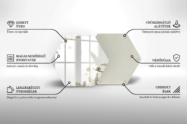 Kuchynská doska veľká zo skla Zimné dekorácie