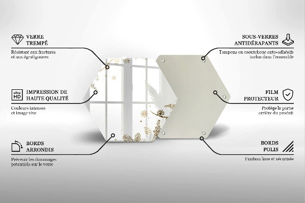 Kuchynská doska veľká zo skla Zimné dekorácie