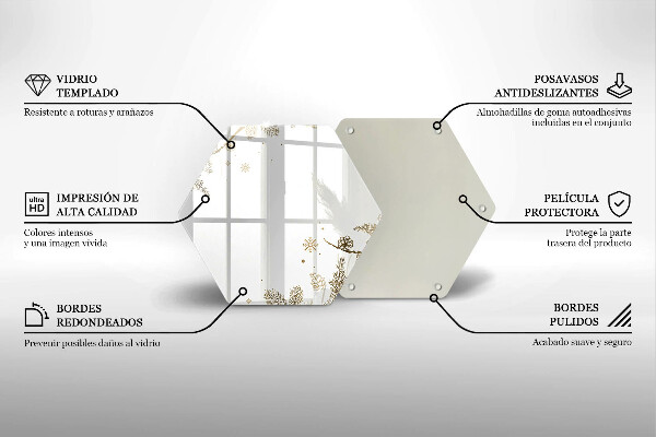 Kuchynská doska veľká zo skla Zimné dekorácie