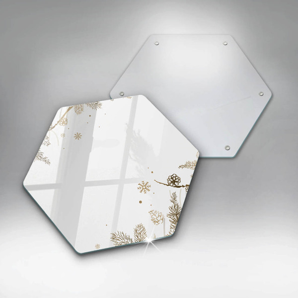 Kuchynská doska veľká zo skla Zimné dekorácie