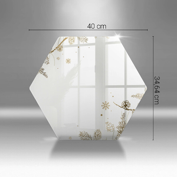 Kuchynská doska veľká zo skla Zimné dekorácie