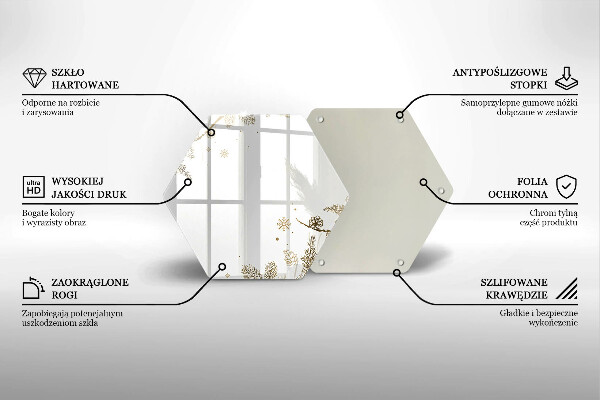 Kuchynská doska veľká zo skla Zimné dekorácie