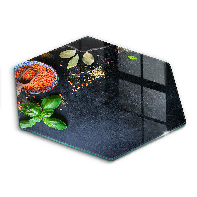 Kuchynská doska veľká zo skla Misky s korením