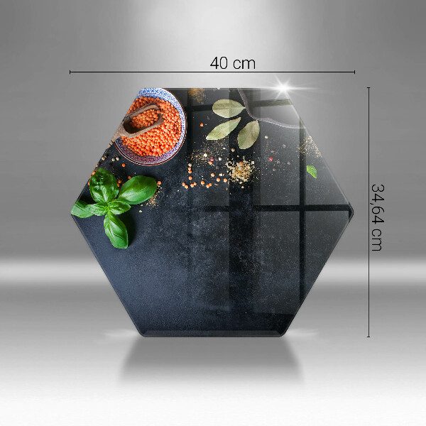 Kuchynská doska veľká zo skla Misky s korením