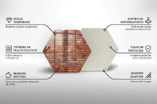 Kuchynská doska zo skla Murovaná stena