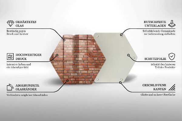 Kuchynská doska zo skla Murovaná stena