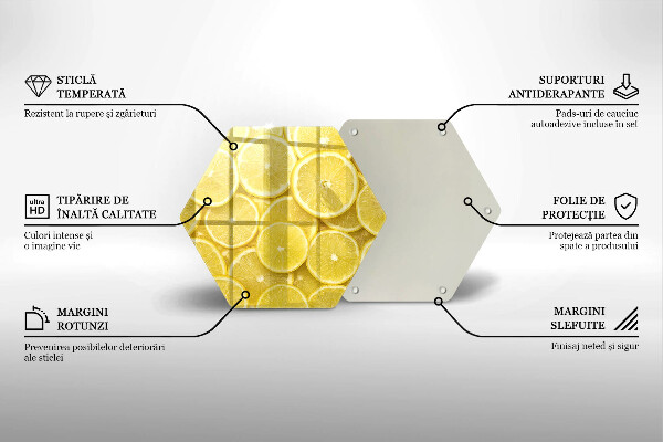 Kuchynská doska zo skla Citrónové ovocie