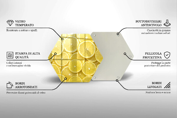 Kuchynská doska zo skla Citrónové ovocie