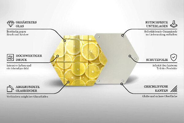 Kuchynská doska zo skla Citrónové ovocie