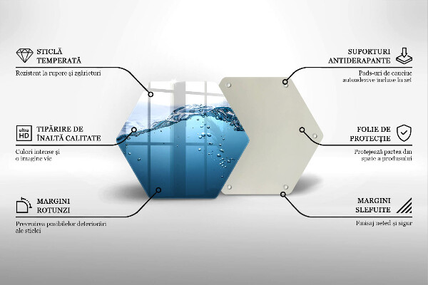 Kuchynská doska zo skla Modrá voda