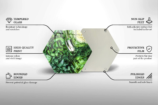 Kuchynská doska zo skla Zelená zelenina