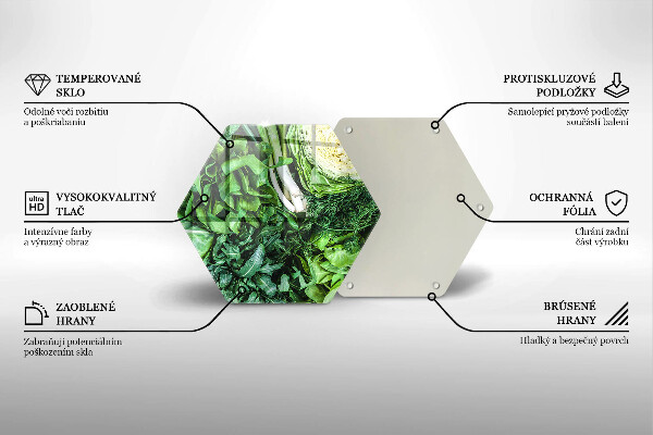 Kuchynská doska zo skla Zelená zelenina