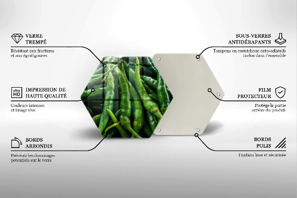 Kuchynská doska zo skla Hrachové struky