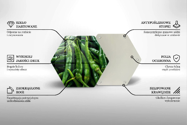 Kuchynská doska zo skla Hrachové struky