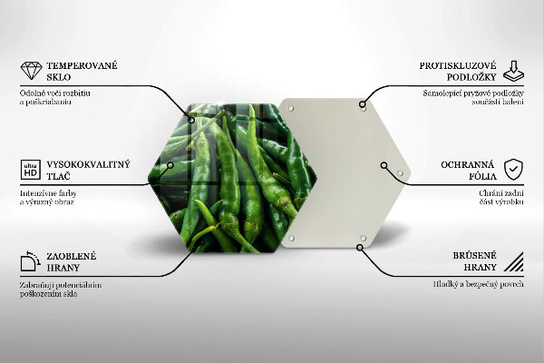Kuchynská doska zo skla Hrachové struky