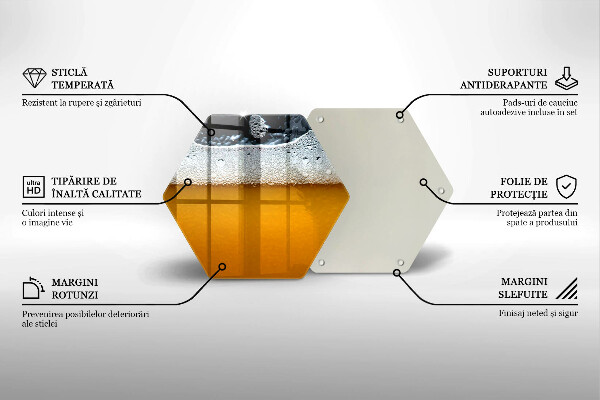 Kuchynská doska zo skla Pite pivnú penu