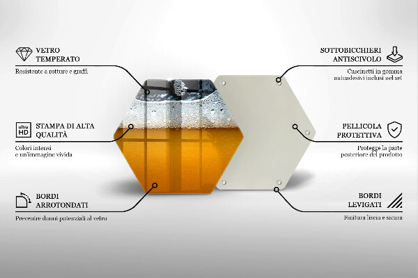 Kuchynská doska zo skla Pite pivnú penu